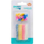 Svíčka, narozeninová, se stojánkem, 24 ks/balení, 10240SW-URST