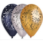 Balónek, Ohňostroj, mix barev, 33 cm