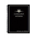 Spirálový sešit, černá, A4, linkovaný, 70 listů, CONCORD 8956