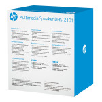 HP reproduktory DHS-2101, 2.0, 12W, černý, regulace hlasitosti, stolní, 3,5 mm jack (USB)