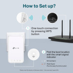 TP-LINK Repeater RE300 2.4GHz a 5GHz, extender, IPv6, 867Mbps, vestavěná anténa, 802.11ac, OneMesh Extender, LAN