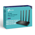 TP-LINK router Archer C6 V3 2.4GHz a 5GHz, extender, přístupový bod, IPv6, 1200Mbps, externí pevná anténa, 802.11ac, Gigabytové př