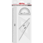 Sada pravítek, transparentní, plastové, 4 ks, ROTRING 221370