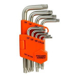 Torxový klíč, 9 ks, sada, FISCHER DAREX 0199919