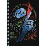 Spirálový sešit "Skate board", mix motivů, A5, čtverečkovaný, 80 listů, SHKOLYARYK A5-SC-080-6128K