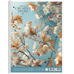 Spirálový sešit "College Block Creative Minds", mix motivů, A4, čtverečkovaný, 80 listů, SHKOLYARYK