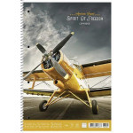 Spirálový sešit "Spirit of Freedom", mix motivů, A4, čtverečkovaný, 80 listů, SHKOLYARYK A4-080-6710