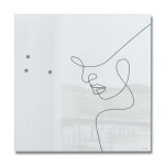 Magnetická skleněná tabule "Artverum®", perokresba, 48 x 48 x 1,5 cm, SIGEL GL295