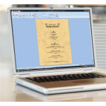 Papír s motivem,oboustranný, A4, 200 g, SIGEL, písková hnědá, skvrnitý