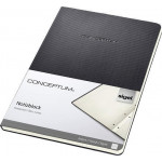 Poznámkový blok "Conceptum", černá, A5, linkovaný, 60 listů, SIGEL