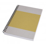 Spirálový sešit "Quicknote", šedo-žlutá, A5, linkovaný, 80 listů, SIGEL SN500