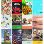 Záznamní kniha, mix motivů, linkovaný, A5, 150 listů, MIRA OFFICE