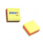 Samolepicí bloček, neonové barvy, 76 x 76 mm, 400 listů, STICK N 21012