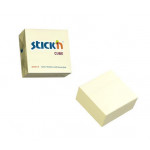 Samolepicí bloček, pastelově žlutá, 76 x 76 mm, 400 listů, STICK N 21072