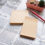 Samolepicí bloček "Kraft Notes", hnědá barva, 76x51 mm, 100 listů, STICK N 21638