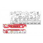 Omalovánky v roli, Zábavný vláček, samolepicí, 31 x 355 cm, STICK N 29004