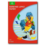Barevný lepicí papír - A4 (8 listů), STEPA