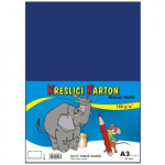 Kreslicí karton barevný A3/50/180g - tmavě modrá, STEPA