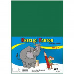 Kreslicí karton barevný A3/50/180g - tmavě zelená, STEPA