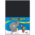 Kreslicí karton barevný A3/50/180g - černá, STEPA