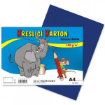 Kreslicí karton barevný A4/50/180g - tmavě modrá, STEPA