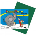 Kreslicí karton barevný A4/50/180g - tmavě zelená, STEPA