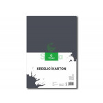 Kreslicí karton barevný A4/50/180g - černá, STEPA