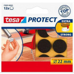 Plstěné samolepicí podložky "Protect 57893", hnědá, 22 mm, TESA
