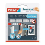 Samolepicí proužky "Powerstrips CLICK", se suchým zipem, velikost M, TESA 77721-00003-00