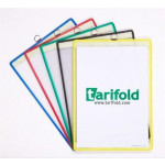 Závěsná prezentační kapsa, mix barev, A4, kovový rámeček s okem na zavěšení, DJOIS