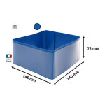 Logistická kapsa na středovou nohu palety, modrá, 72x145x145 mm, PVC, 50 ks/balení, DJOIS F200060