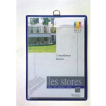 Nástěnný držák, modrý, A4, vertikálně, kovový rám, DJOIS