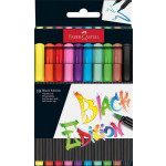 Fixy "Black Edition", 10 barev, FABER-CASTELL 116451