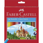 Barevné pastelky "Classic", 24 barev, šestihranné, FABER-CASTELL