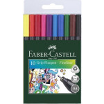 Linery "Grip", 10 barev, 0,4 mm, FABER-CASTELL
