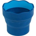 Kelímek na štětce "Click&Go", modrá, plast, FABER-CASTELL 181510