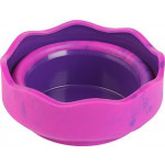 Kelímek na štětce "Click&Go", mramorově růžová, plast, FABER-CASTELL 181527