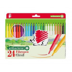 Fixy "Süni 300", 24 barev, 1 mm, antibakteriální, ICO