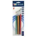 Sada štětců, 5ks, č. 2-4-6-8-10, dřevěné, ICO "Creative Kids"