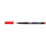 Permanentní popisovač, OHP, S, červená, 0,3mm, ICO