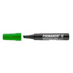 Permanentní popisovač "Permanent 12", zelená, 1-4mm, klínový hrot, ICO