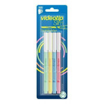 Zvýrazňovač "Videotip Slim", 4 pastelové barvy, 1-3 mm, ICO 9580121004
