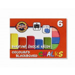 Křídy na chodník, 6ks, KOH-I-NOOR, různé barvy