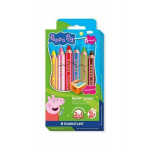 Barevné pastelky "Noris junior 140", 6 barev, 3v1, edice Peppa Pig, šestihranné, STAEDTLER 140 C6 L1