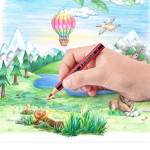 Barevné pastelky "Noris Colour 185", 12 různých barev, šestihranné, krátké, STAEDTLER 185 01 C12