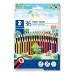 Barevné pastelky "Noris Colour 185", 36 různých barev, šestihranné, STAEDTLER 185 CD36