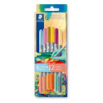 Fixy "3280", 12 různých barev, sada Multivesmír 2, 1-3 mm, oboustranné, vypratelné, STAEDTLER 3280C6