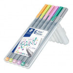 Linery "Triplus 334 Pastel", sada 6 barev - pastelové, 0,3mm, STAEDTLER