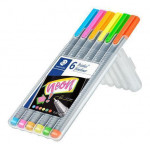 Linery "Triplus 334 Neon", sada 6 barev, 0,3 mm, STAEDTLER