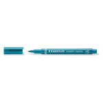 Dekorační popisovač, metalická modrá, 1-2 mm, kuželový hrot, STAEDTLER